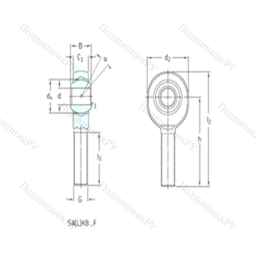 Подшипник скольжения сферический SALKB 10F
