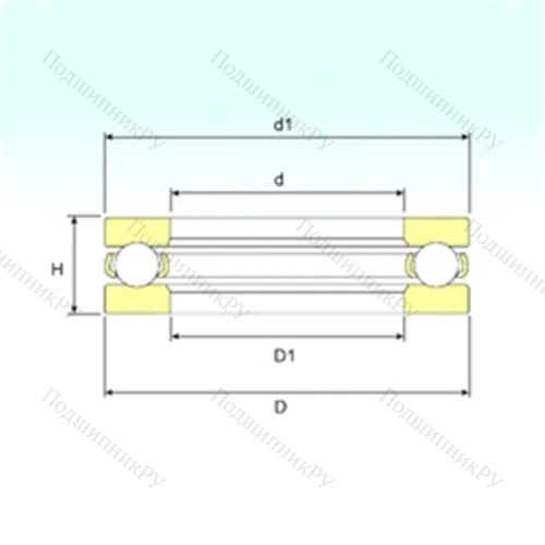 Подшипник шариковый упорный 51160 M