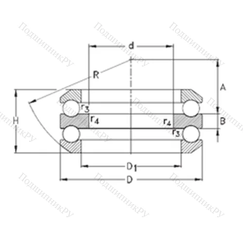 Подшипник шариковый упорный 54314-MP