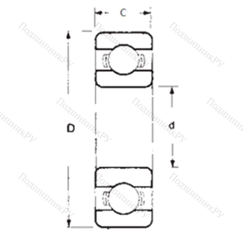 Подшипник шариковый радиальный 1620