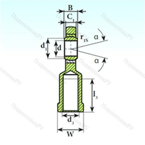 Подшипник скольжения сферический SI 80 C 2RS