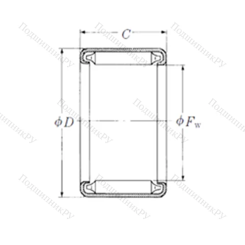 Подшипник игольчатый радиальный F-48