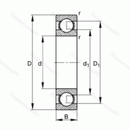 Подшипник шариковый радиальный 61909